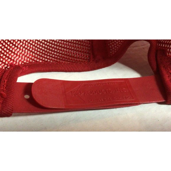 Vintage K-Products trucker mesh Snap back hat Red - Picture 6 of 6